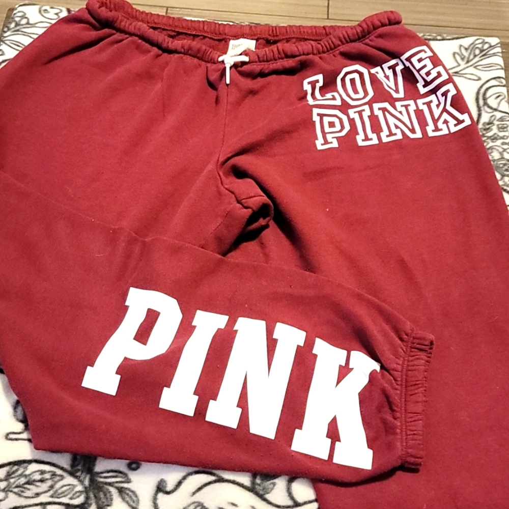 VS PINK LOGO JOGGERS